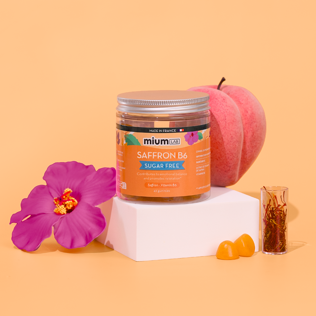 SUGAR-FREE SAFFRON B6 GUMMIES | Emotional balance | 21 days